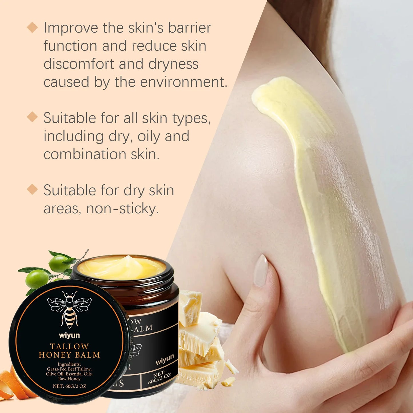Wiyun – Tallow Honey Balm & Beef Tallow Cream Remove Dark Spots