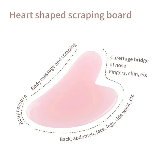 Face And Neck Massager ABS Roller Beauty Scraping Double-ended Massage Stick To Unblock And Relax Non-rose Crystal Jade