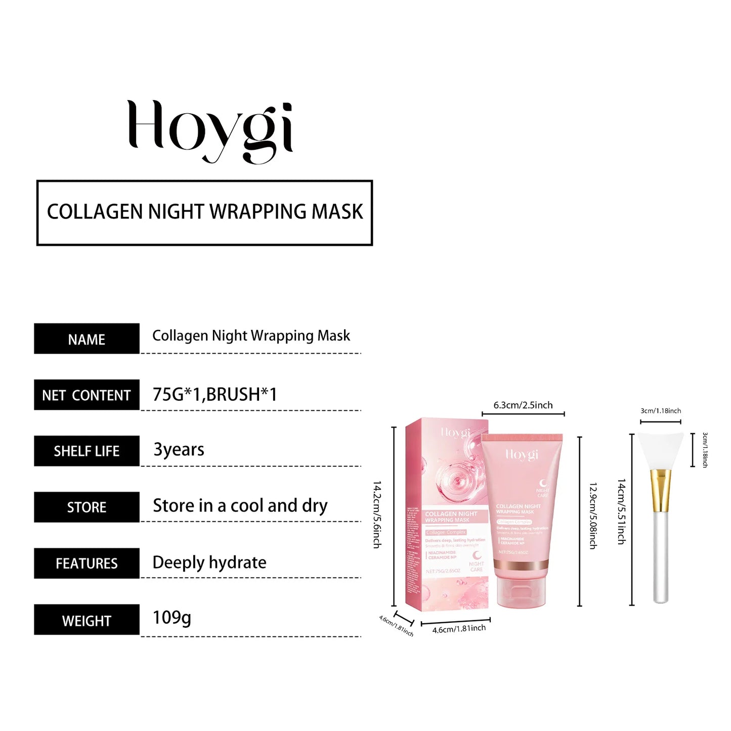 🌙 HOYGI – Collagen Night Wrapping Mask