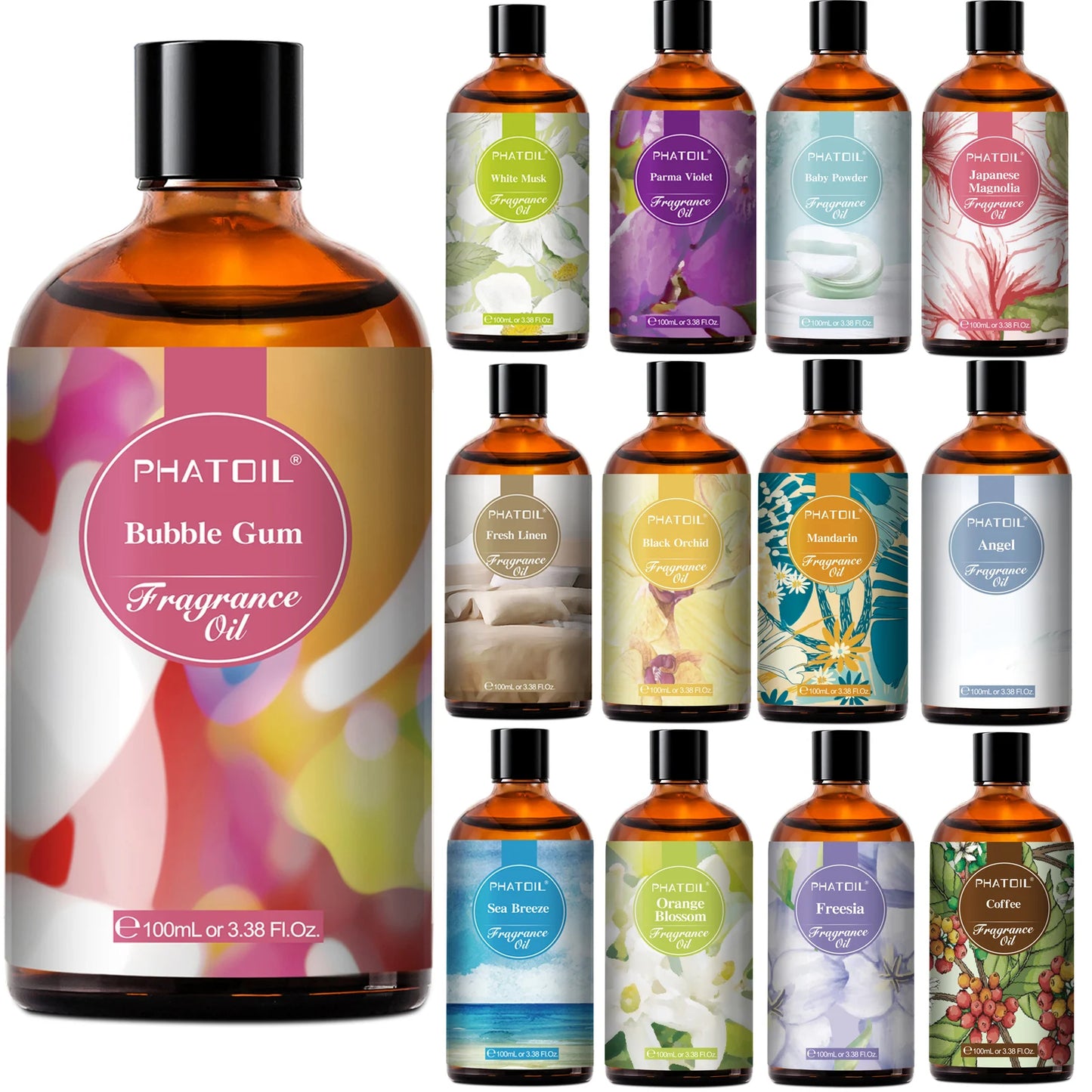 PHATOIL 100ml Fragrance Oil Coconut & Vanilla Bubble Gum