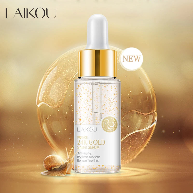 LAIKOU 17ML Japan Sakura Serum Vitamin C 24K Gold Serum Rose Blueberry Skin Care