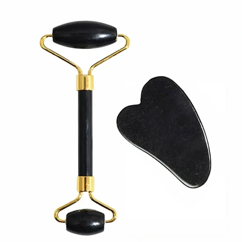 Natural Jade Roller Face Gua Sha Natural Stone Body Neck Massager