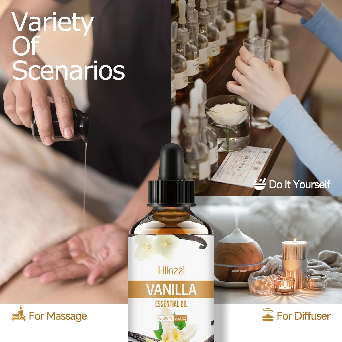HLLOZZI  Vanilla essential oil for face